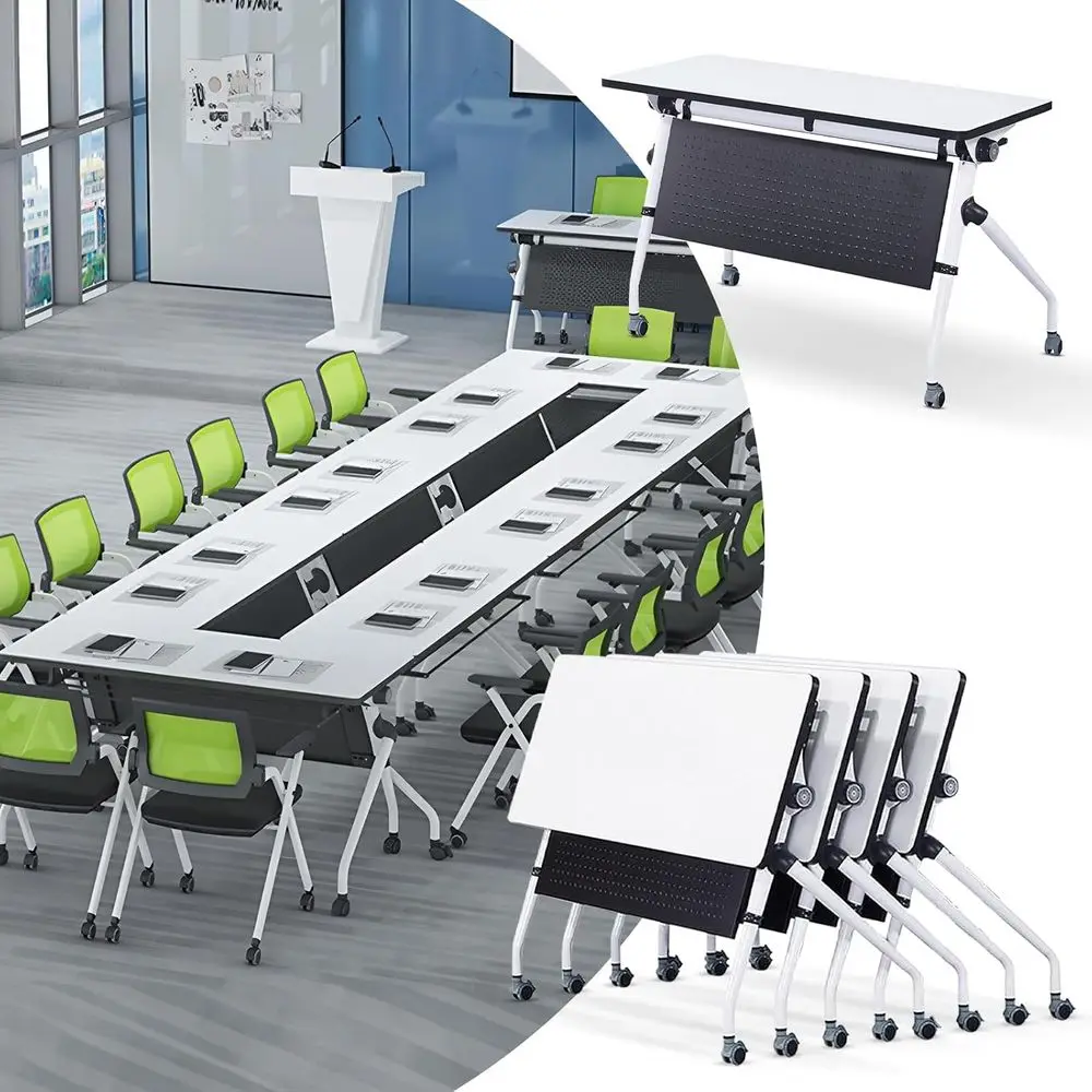 

Conference Room Table with Lip-Top Design for Mobile Semi-Meetings, Training, Classrooms, and Meetings