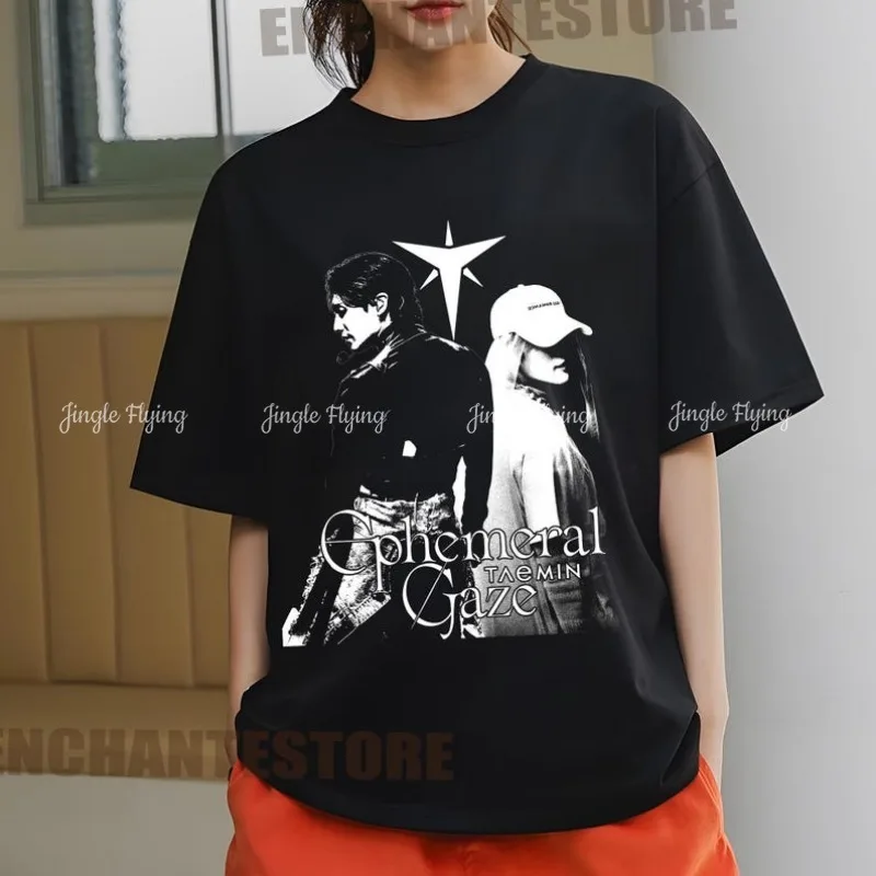 Толстовка с капюшоном в стиле ретро Ephemeral Gaze Taemin World Tour In Us, футболка с капюшоном Teamin Big Planet