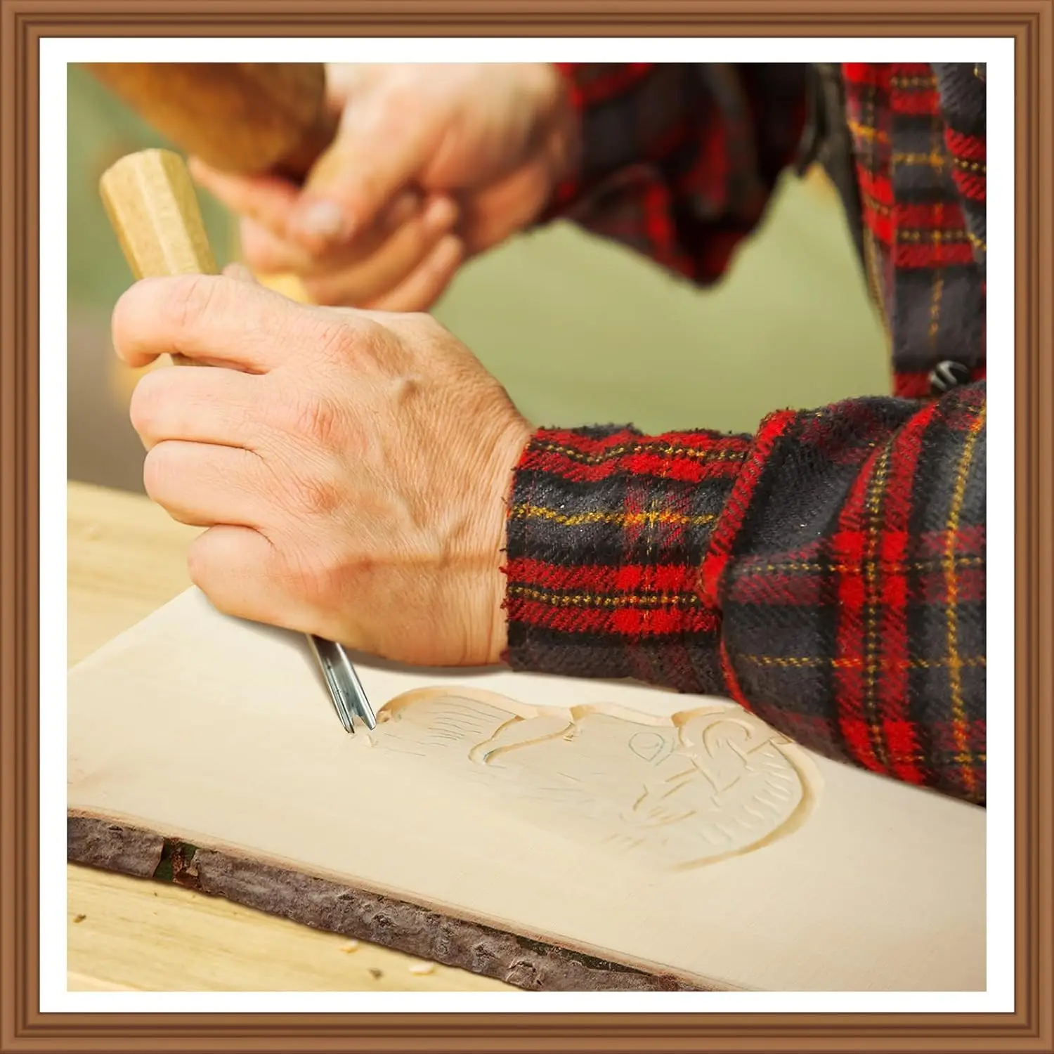 6 Unfinished Hollow Live Edge Wood Slabs for DIY Crafts, Rustic Home Decor, Weddings (13x9-11 Inch)