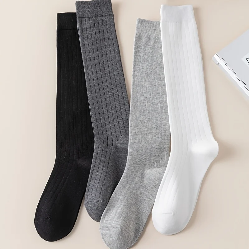 

1Pairs Breathable High-Quality Cotton Sport Socks Sweat-Absorbing Mid-Tube Long Stocking for Volleyball Badminton Comfortable