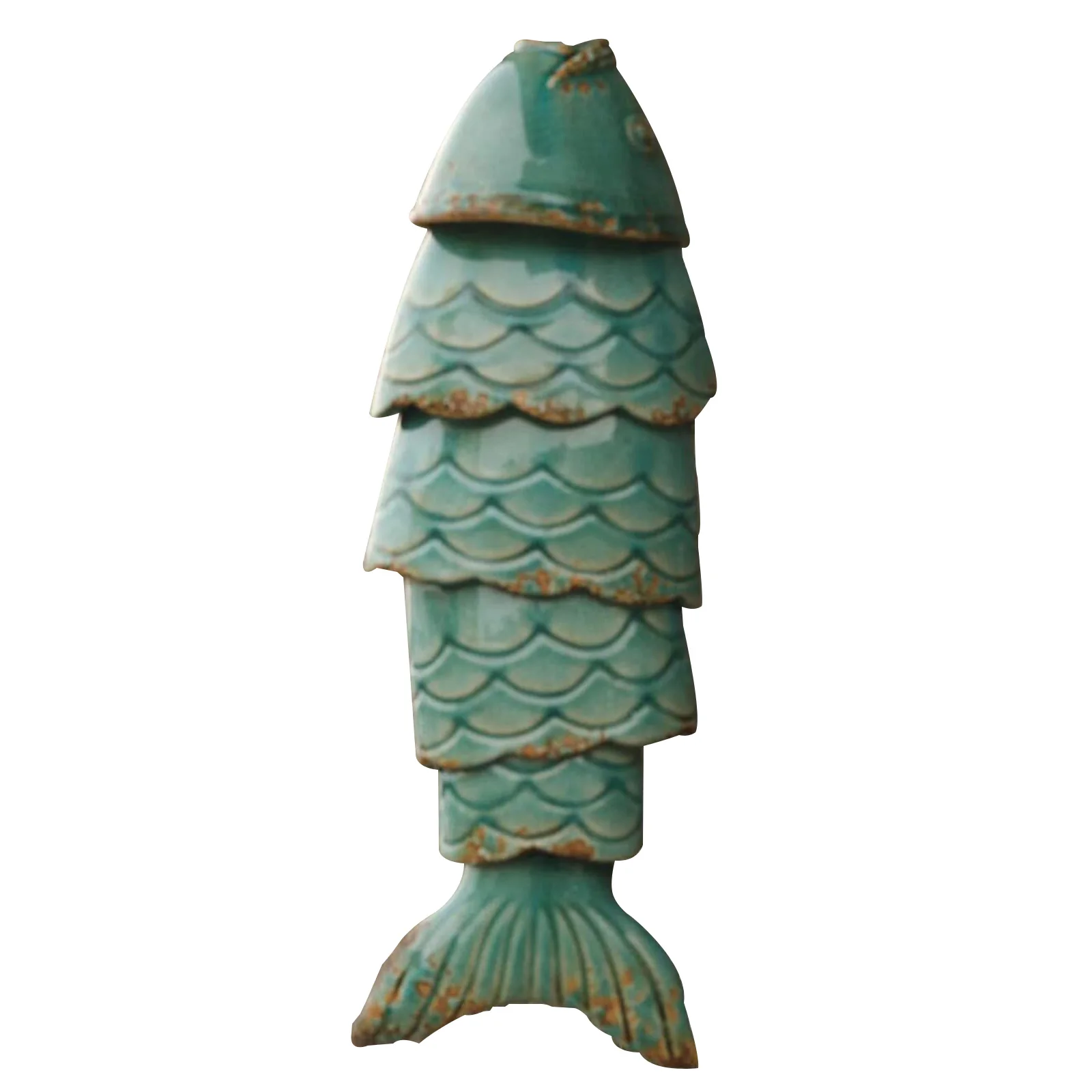 Colored Koi Fish Wind Chime Vintage Metal Wall Hanging Art Crafts Sculpture Outdoor Garden Home Decorations Gift