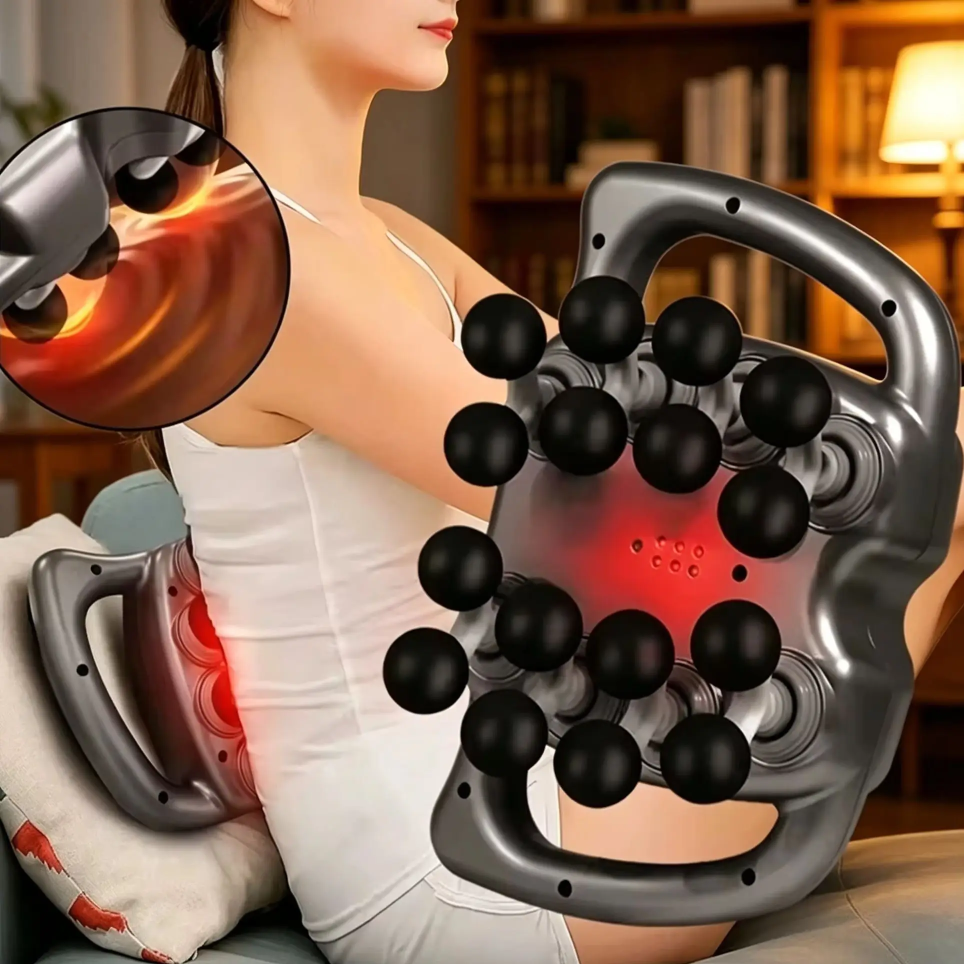 

16 Heads Deep Tissue Fascia Gun High Frequency Vibration Muscle Massage Gun Full Body Massager for Back Shoulder Leg Waist Relax