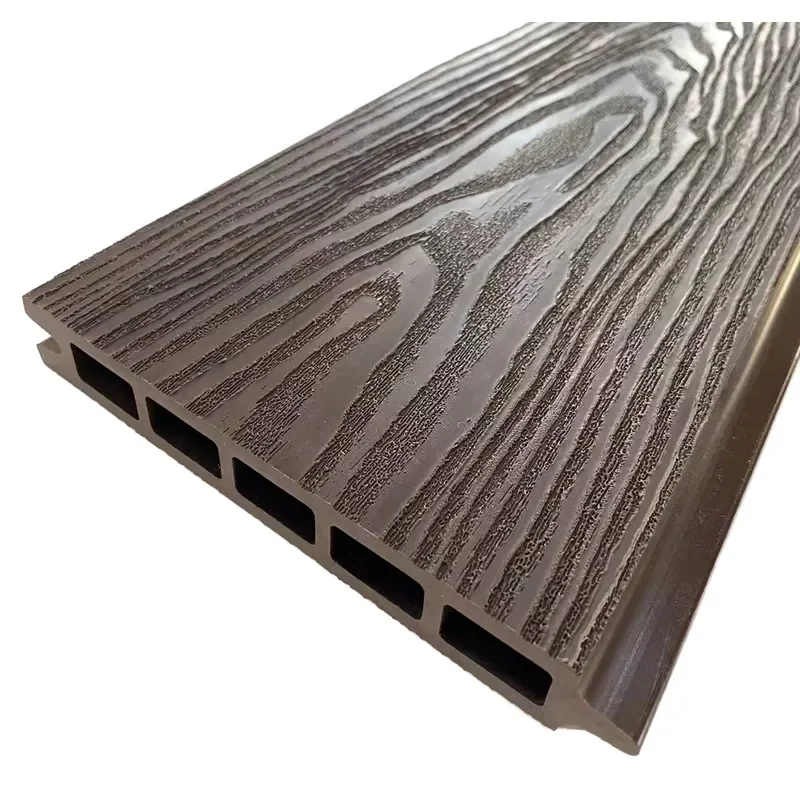 Popular Design Embossed WPC Fence Board Wood-Plastic Material for Outdoor Decoration Waterproof and