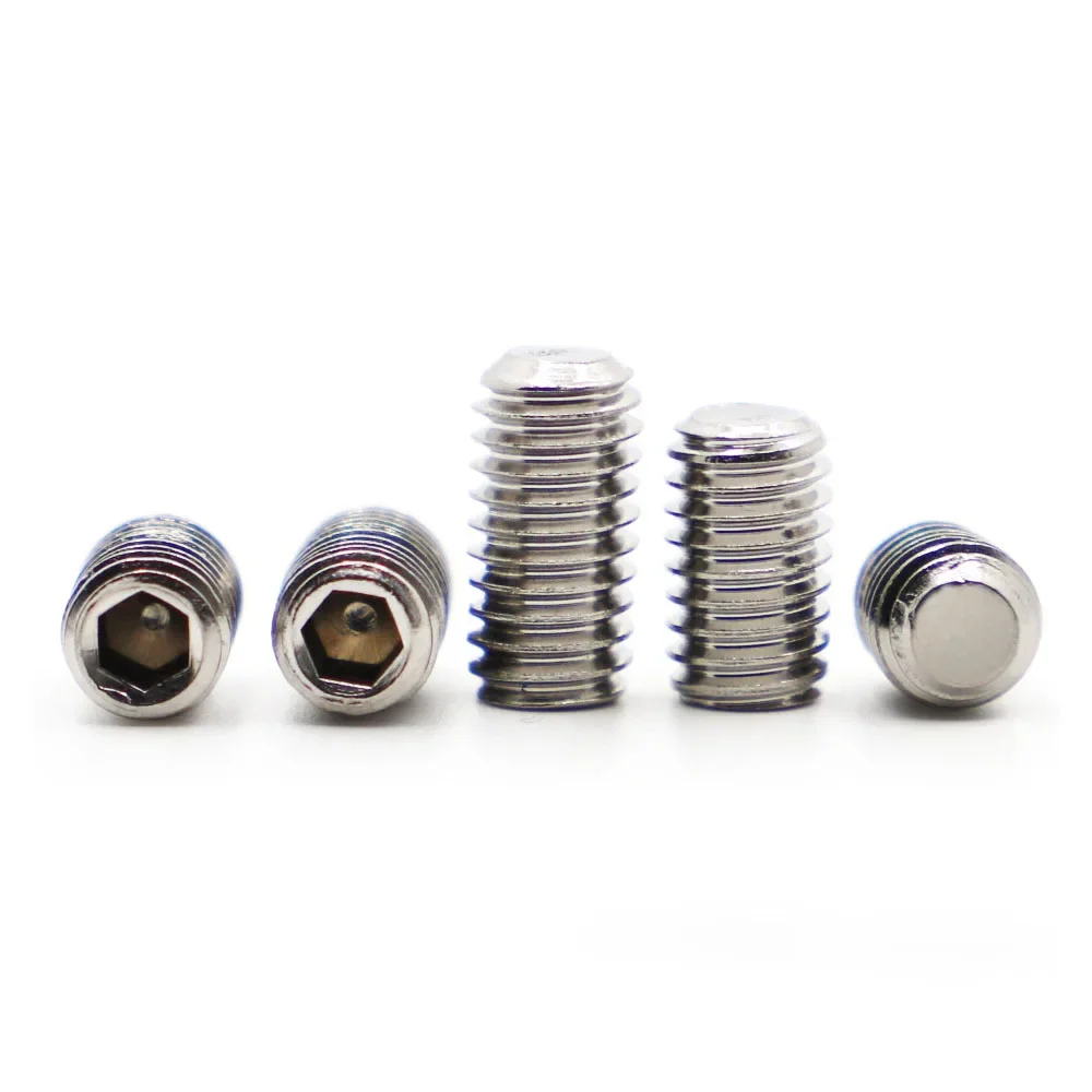 M1.6 M2 M2.5 M3 M4 M5 M6 M8 M10 M12 M16 304 Stainless Steel Allen Hex Hexagon Socket Cup Point Grub Set Screw Bolt DIN916