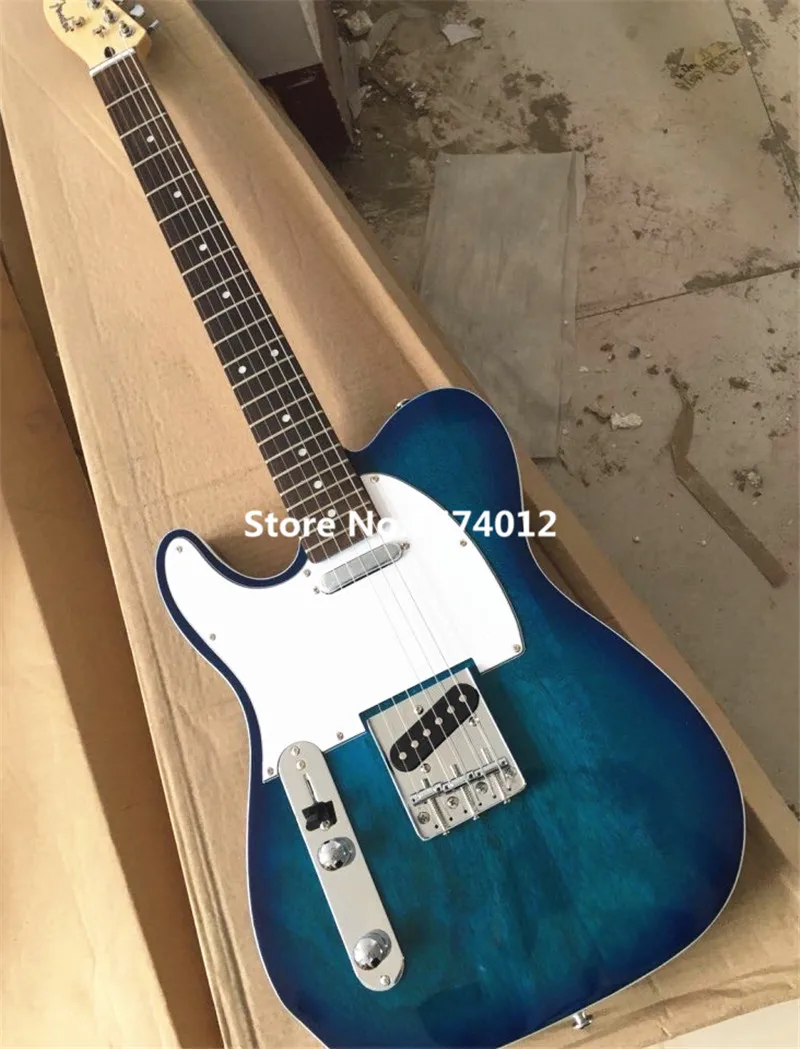 High quality new left hand blue electric guitar free shipping