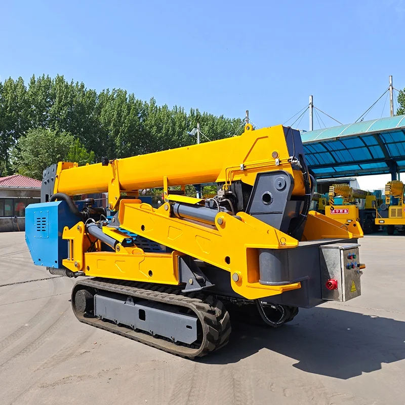 Diesel Power Telescopic Boom Hydraulic Lifting Crane Mobile Spider Crane Mini 5 Tons Spider Crawler Crane