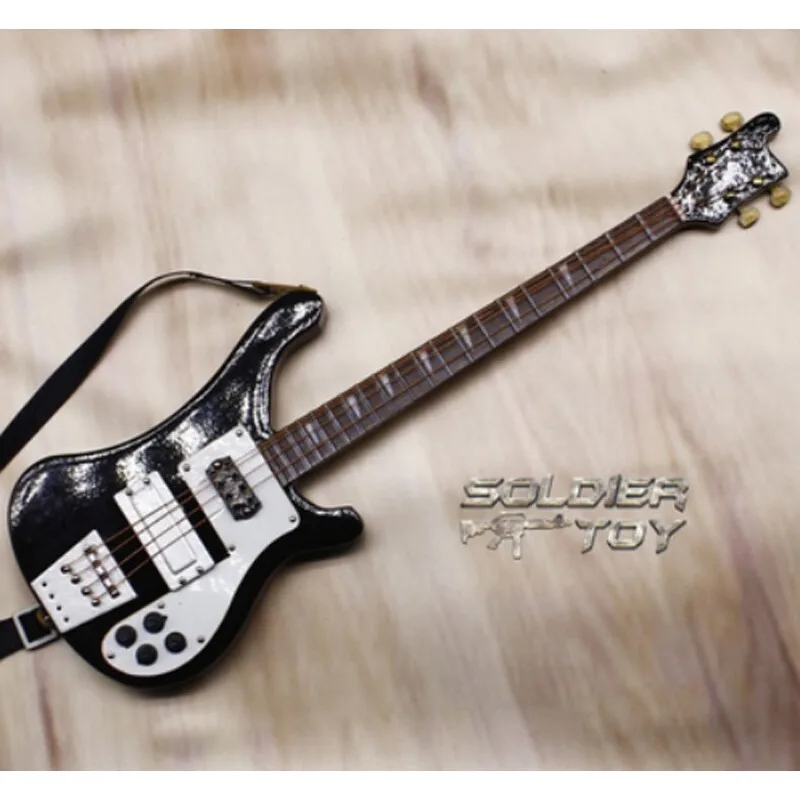

1/6 Scale Guitar Bass Model with Belt for 12'' Dolls Figure BJD