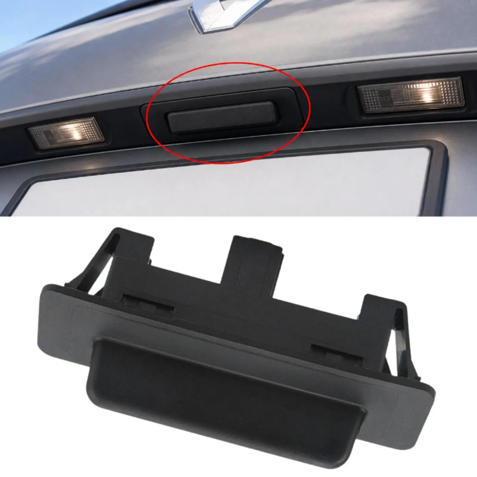 Replacement Tailgate Boot Handle Switch Stable Operation Plastic Construction for Renault Espace IV Rear Handle 8200002001