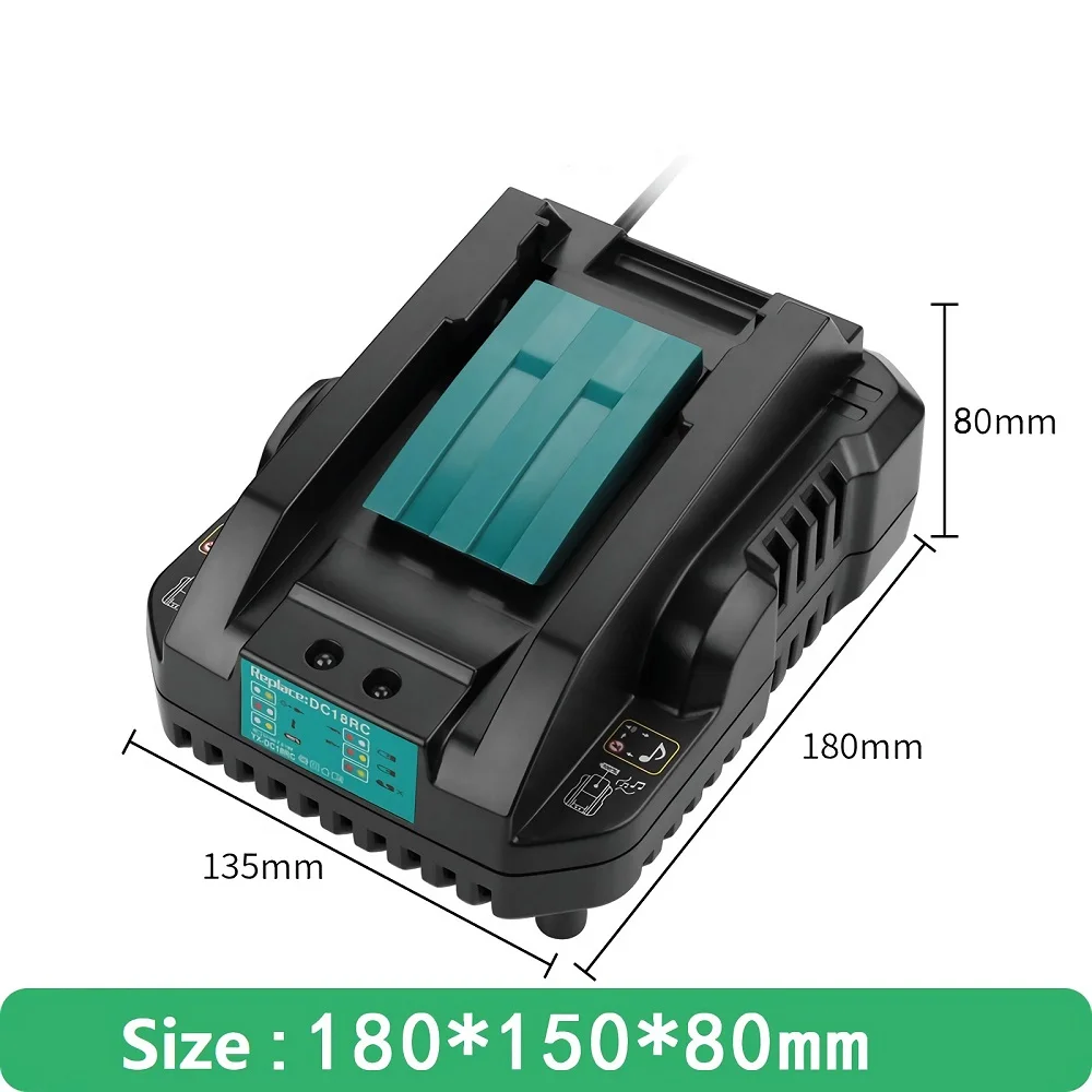 Ładowarka litowo-jonowa 3A/4A zamiennik do Makita 14.4V 18V BL1860 BL1840 BL1830 BL1820 BL1415 BL1440 DC18RC konwerter litowy