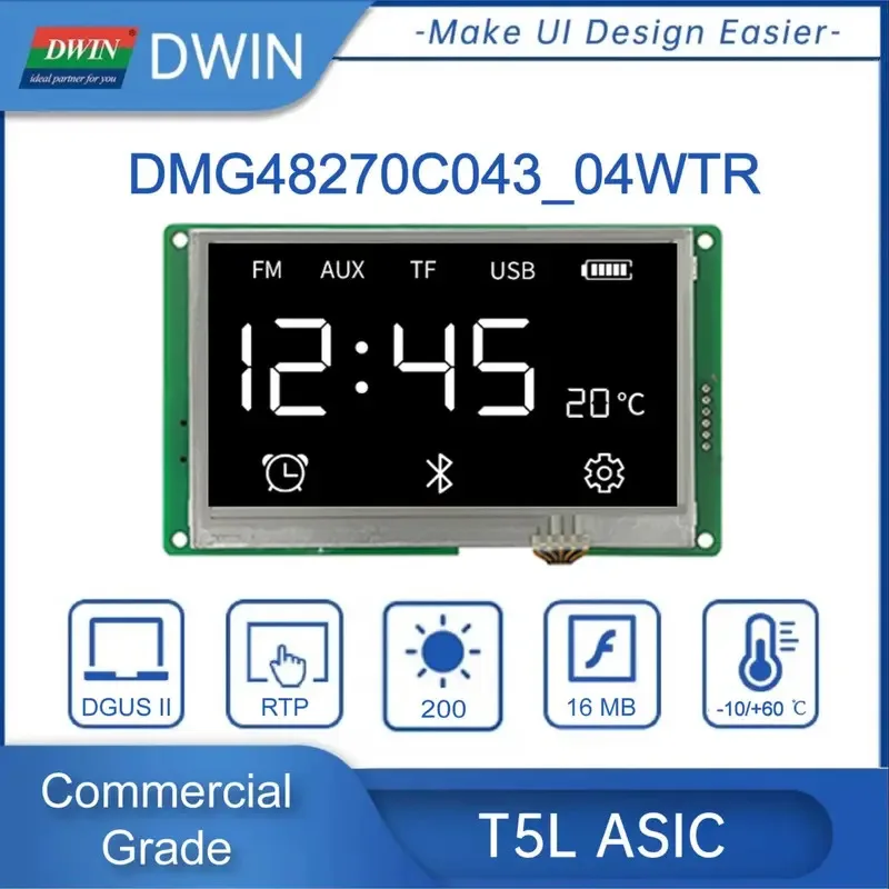 حار بيع DWIN 4.3 بوصة 480x272 TFT شاشة الكريستال السائل HMI شاشة تعمل باللمس شاشة ذكية السعر المنخفض