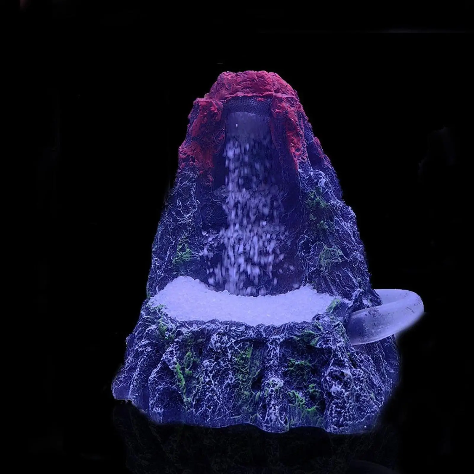 Dynamic Artificial Aquarium Volcano Ornament Compact Quicksand Fish Tank Landscape for Decorations for Aquarium Home