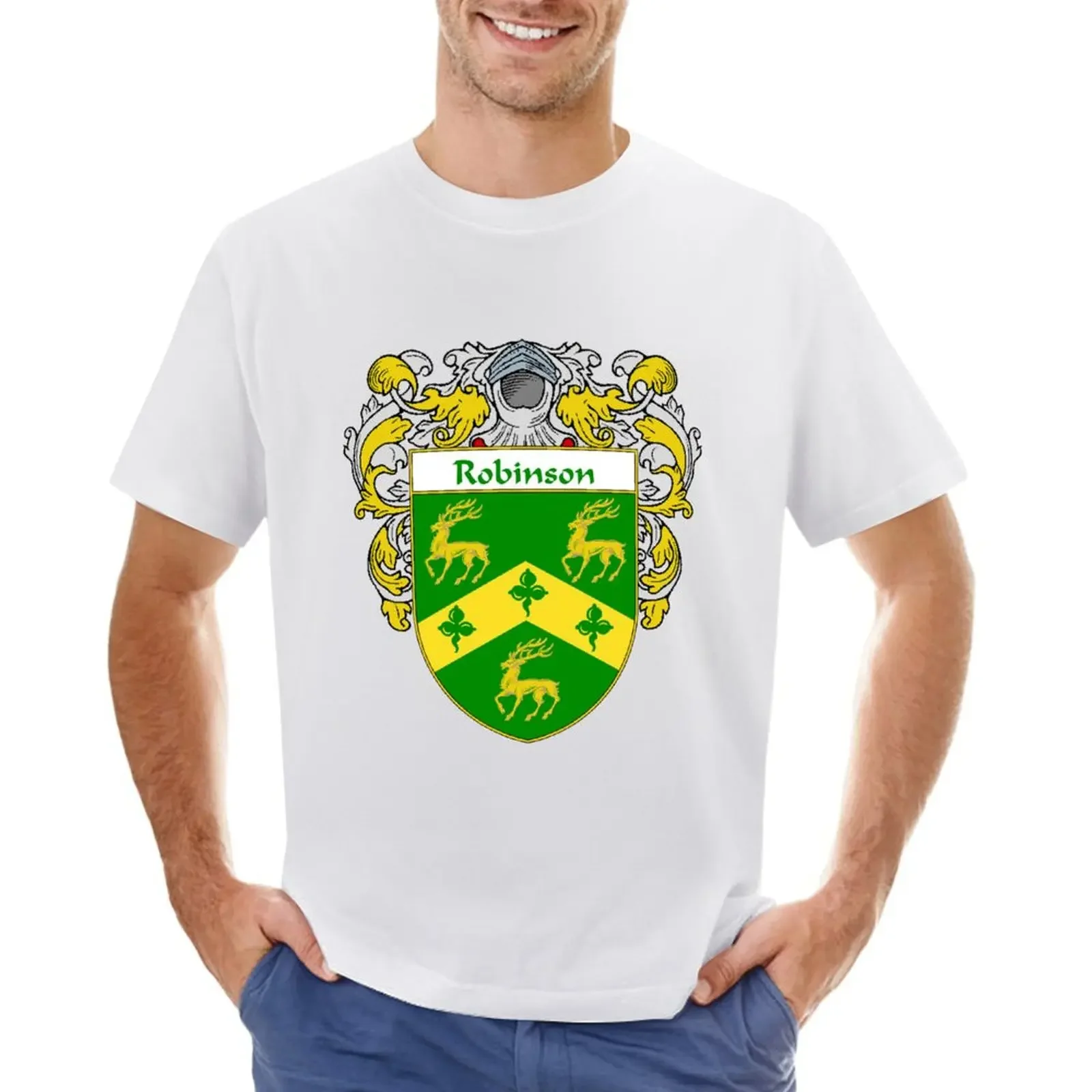 

Robinson Coat of Arms / Robinson Family Crest T-shirt anime heavyweights funnys blacks tshirts for men