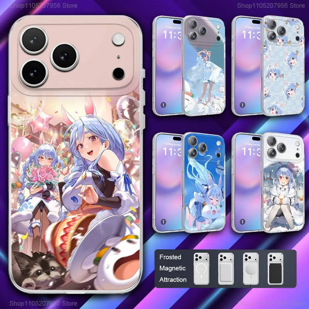 

U-Usada-S Cute P-Pekora Phone Case For iPhone 11,12,15,14,13,17,16,Pro,Plus,E,Max,Air,Mini Magnetic Frosted Cover