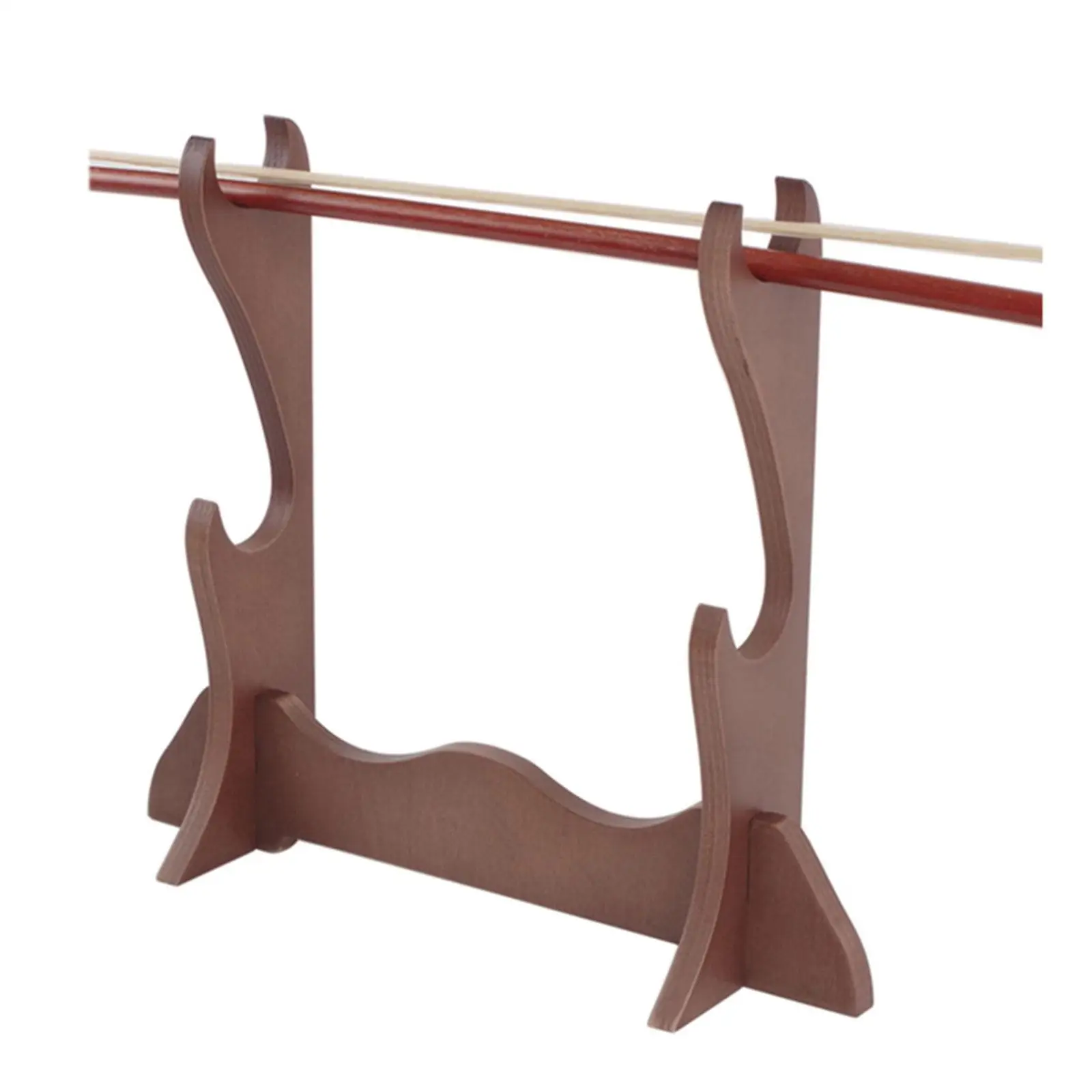 Flute Sword Display Wooden Desktop Holder for Transverse Flute Rack and Flute Pads Accessory Zone