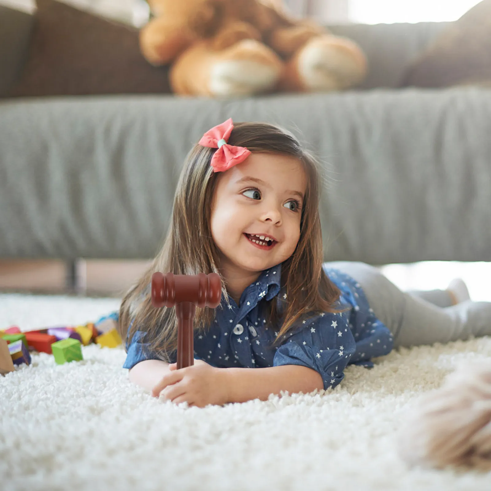 

1pcs Judge Gavel Plastic Hammer Mini Mallet For Role Play Halloween Cosplay Lawyer Costume Prop Educational Courtroom Tool