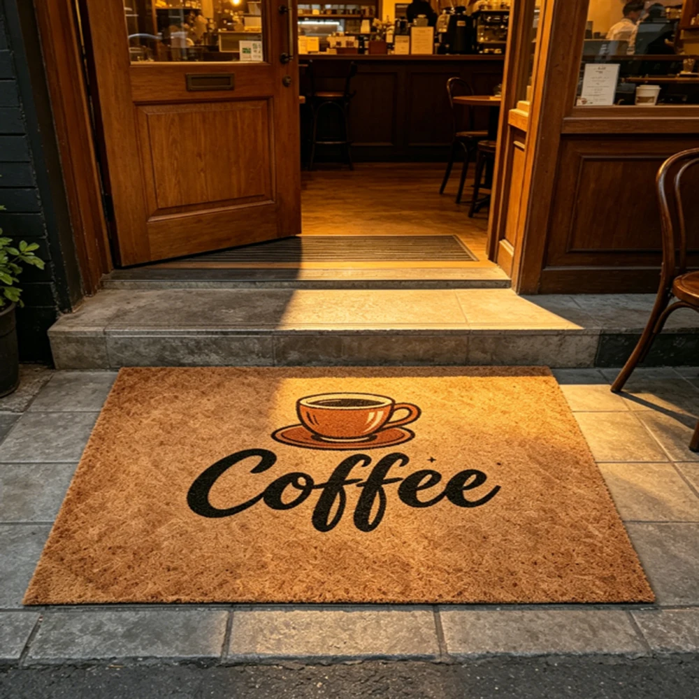 พรมเช็ดเท้าร้านกาแฟแบบสั่งทำ พ - Commercial Printing Shop บทวิจารณ์และราคา