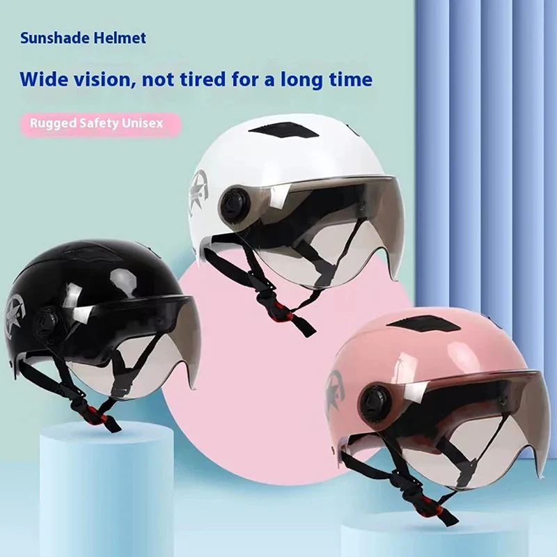 

1Piece Anti-UV Open Face Half Helmet Safety Hat For Men Women Bicycle Motorcycle Electric Motor Car Scooter Bike​