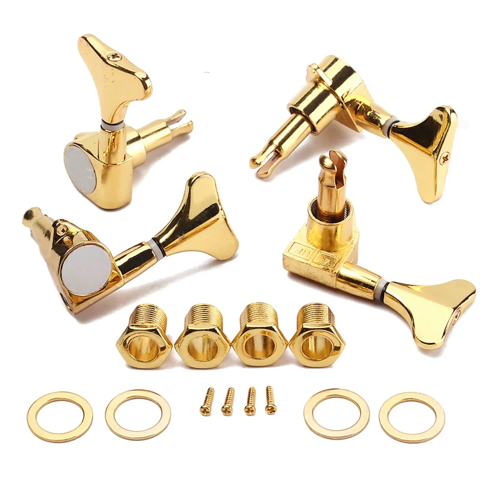 

4 pcs Sealed Guitar Tuning Pegs Machine Heads 2L 2R Golden For Acoustic Electric Bass 4 String Instrument Parts