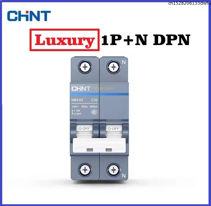 

Luxury MCB CHINT NB3 1P+N AC 230V Circuit Breaker DIN Rail Mounting Miniature DPN DZ267 Air Switch NB3-63 6000A 6KA 2 Positions