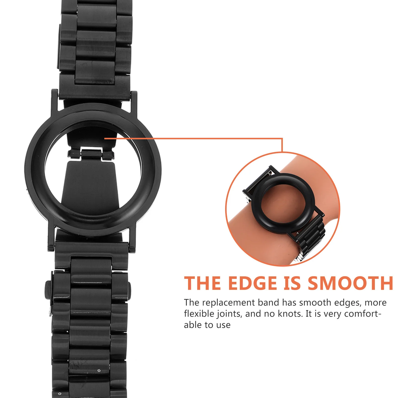 

Watch Band Stainless Steel Strap for Locator Protection Lightweight Comfortable Fit Tracking Device Cover