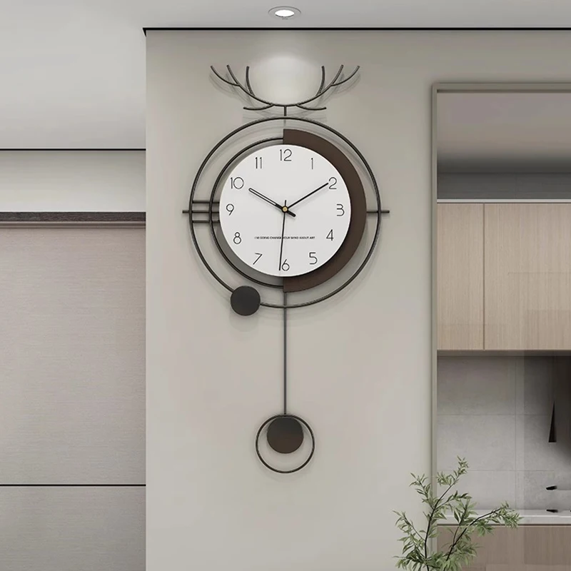 Modern Design Wall Clock Living Room Luxury Mechanism Creative Wall Clock Pendulum Digital Wanduhr Modern Home Decorarion