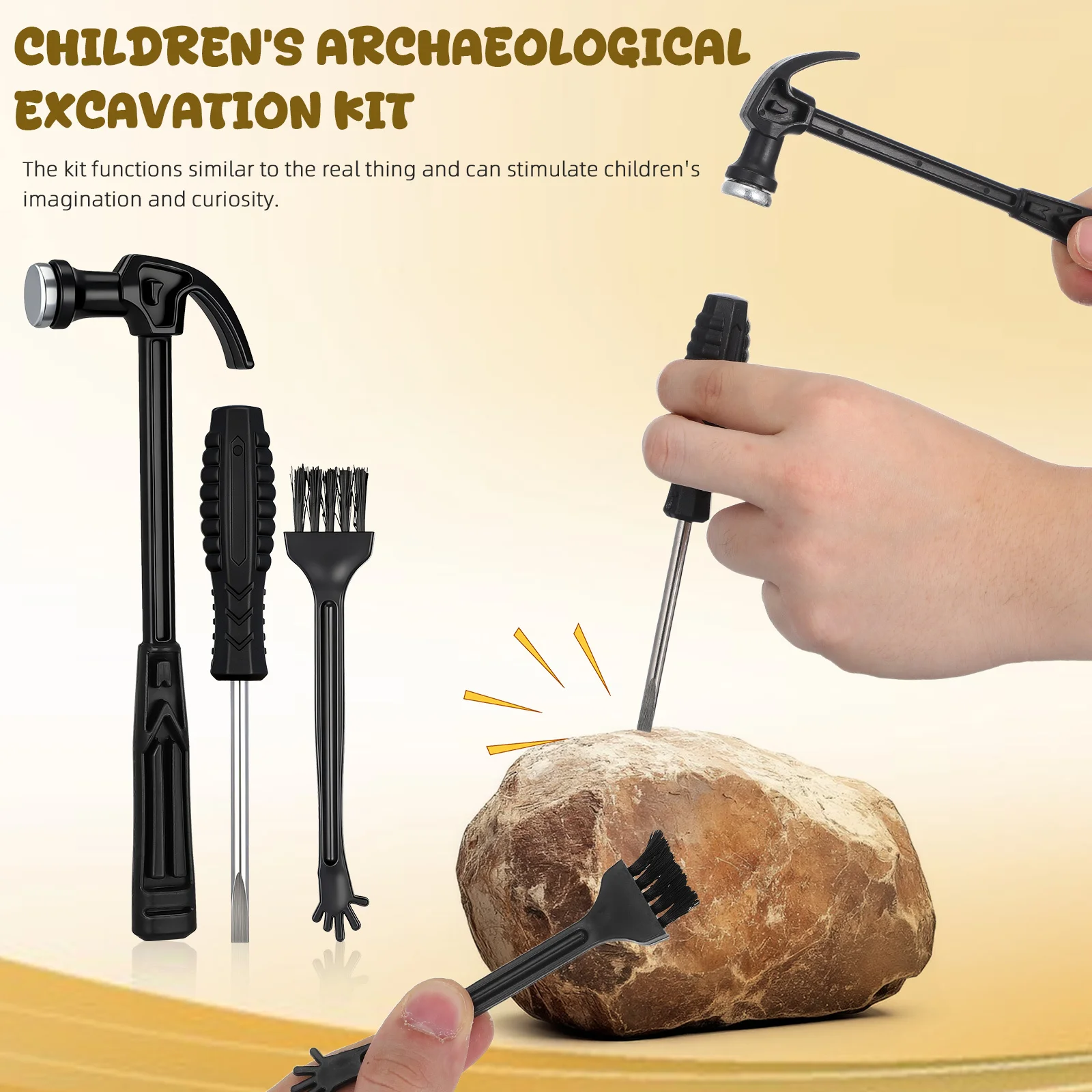 2セット子供用考古学発掘ツールプレミアム発掘キット子供用細かい運動能力開発幼児用ツールセット