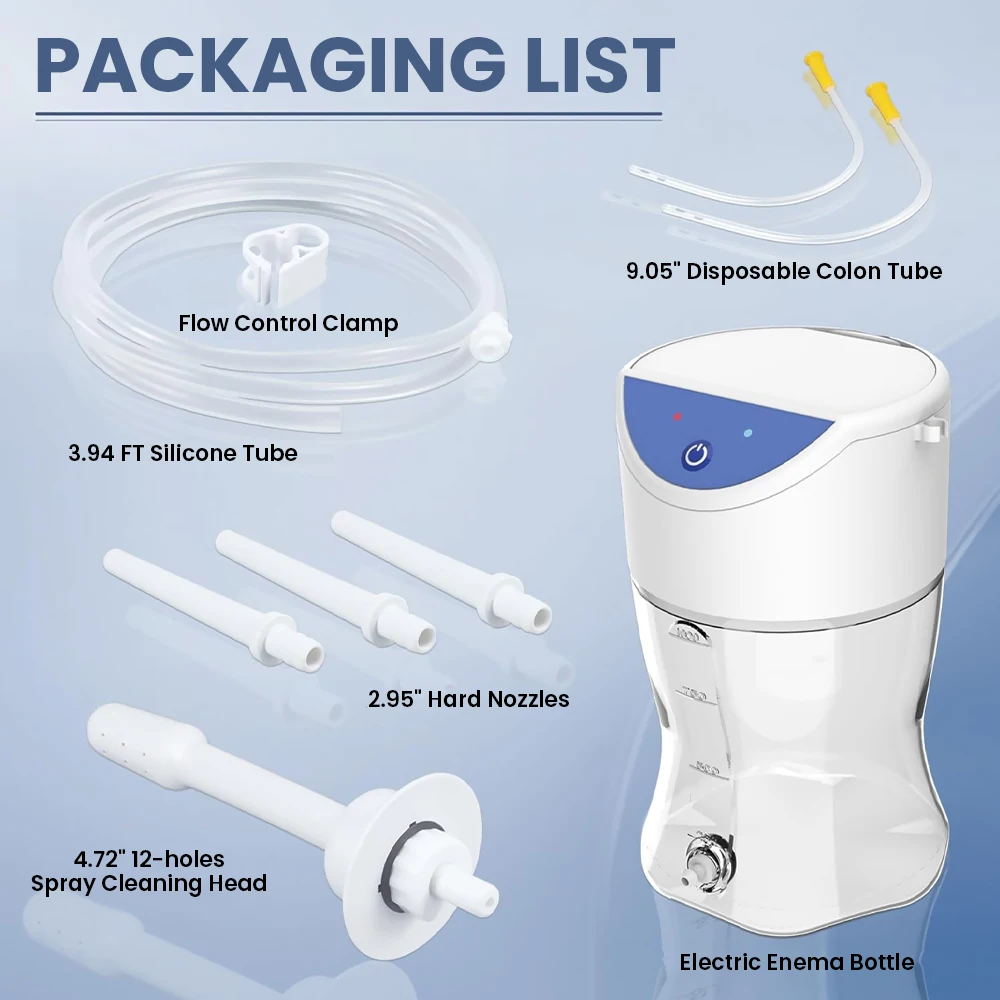 Electric Enema Machine Colon Cleansing System 1000ml Large Capacity 2 Modes Anal Bidet for Deep Cleaning Constipation Relief