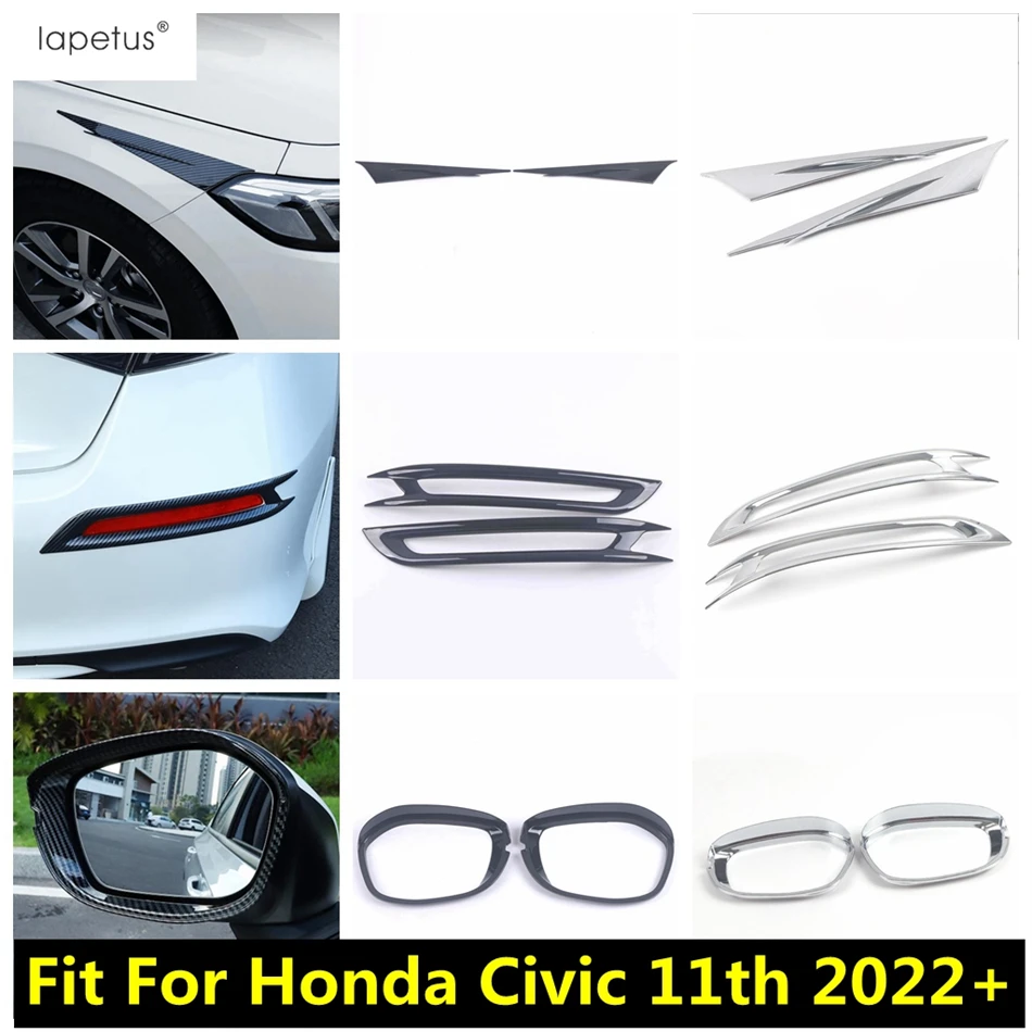 

Front Head Light Eyebrow / Rearview Mirror / Rear Fog Lamp Decoration Cover Kit Trim Accessories For Honda Civic 11th 2022 -2024