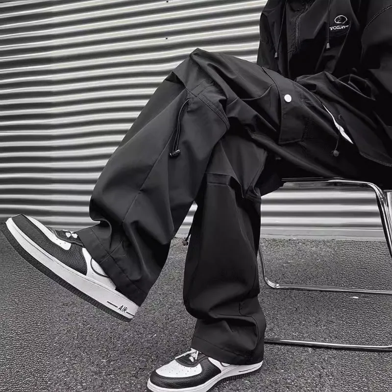 

American High Street Overalls for Men Spring Autumn Trendy Brand Outdoor Functional Assault Pants Straight-leg Casual