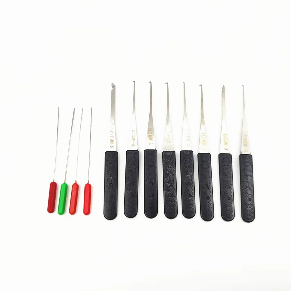 Klom/Huk Extractor Tools for Key Removal Blue Locksmith Broken Key Extraction Tool Set Double-Head Tension Wrench tool