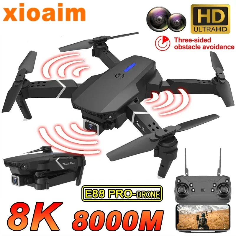 For Xiaomi E88 Pro Drone 5G FPV With Wide Angle HD Camera Obstacle Avoidance Height Hold RC Foldable Drone for Adult Child Toys 