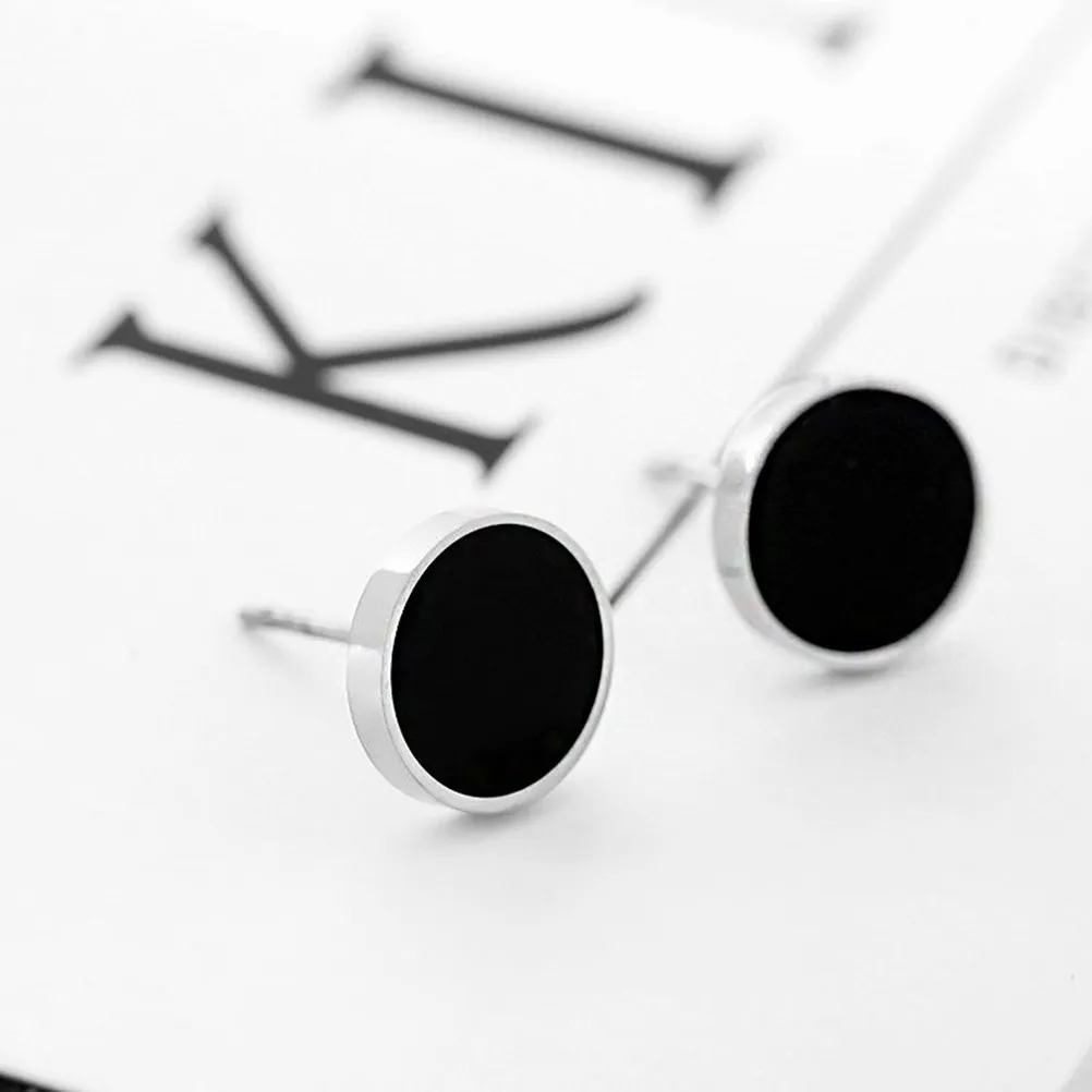 2Pcs Modern Geometric Ear Studs High Polish Stainless Steel Piercing Earrings No Rough Edges Compact Occasions