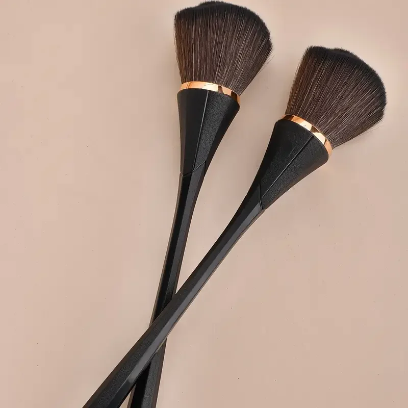 로즈 루스 파우더 블러쉬 브러쉬, 메이크업 브러쉬, 메이크업 아티스트 초보자를 위한 전문 소프트 헤어 메이크업 브러쉬 화장품 도구(블랙)