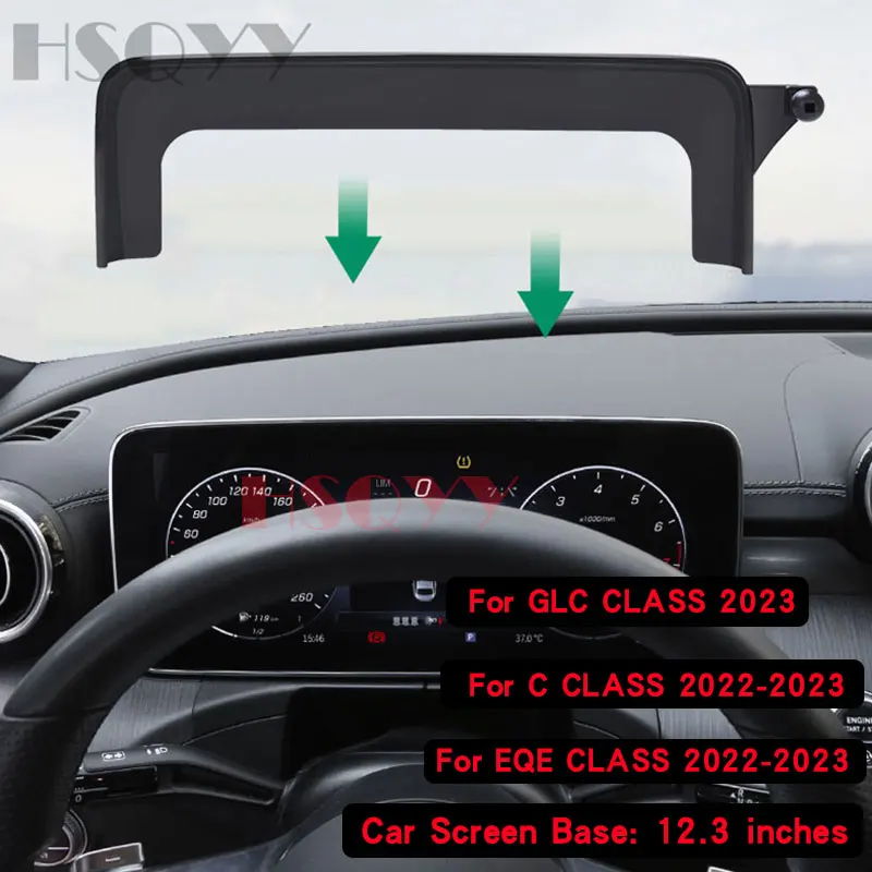 

For Mercedes Benz C EQE GLC Class W206 V295 X254 Dashboard Mount GPS Phone Holder Screen Fixed Clip Clamp Stand In Car