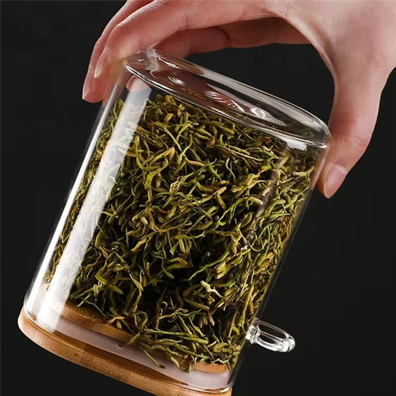 

G6-4PCS Airtight Glass Jars With Lids And Spoons Candy Jars With Lids Clear Spice Jars, Small Food Storage Containers