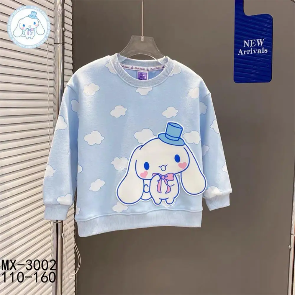 Sanrios Kawaii Hoodie Cinnamoroll Kids Clothes Girls Kuromi My Melody Sweatshirt Child Spring Cartoon Anime Cute Tops Kids Gift