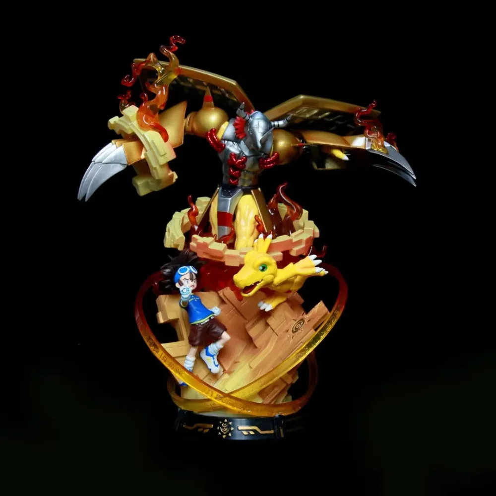 

Anime Digimon Adventure Yagami Taichi Agumon War Greymon PVC Action Figure Collectible Model Doll Toy 32CM
