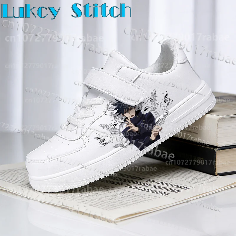 Unisex Fushiguro Megumi Anime Print Children Shoes Popular Campus Boys Girls Sports Running Basketball Shoes Kids Gift