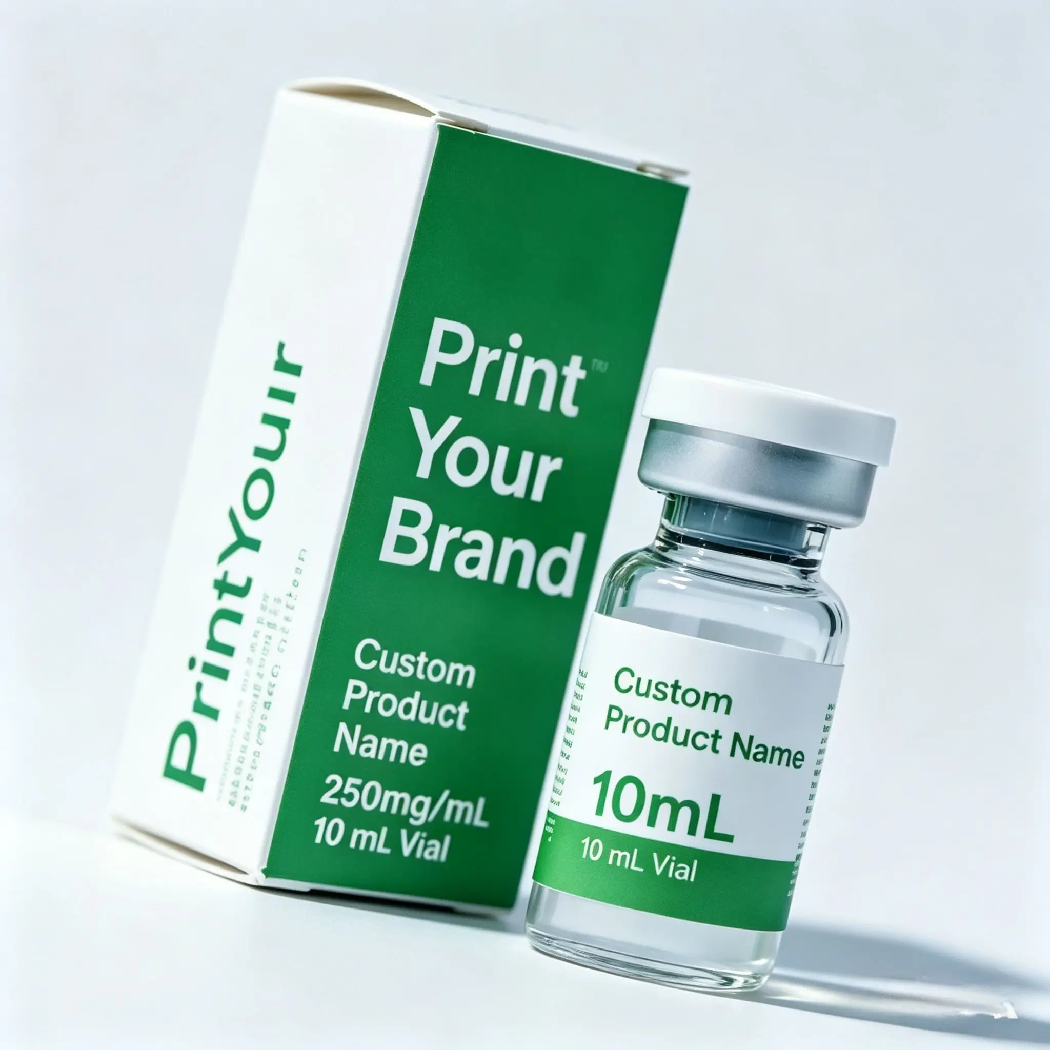 Custom Bulk Packaging Boxes & Labels For Peptide & Essential Oil 2ml 3ml 10ml Bottles