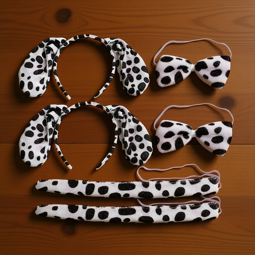 2 set 2 sets hoofdtooi kostuumset Spot Animal kostuumset Hondontwerp Rekwisieten Hoogwaardig materiaal Comfortabel