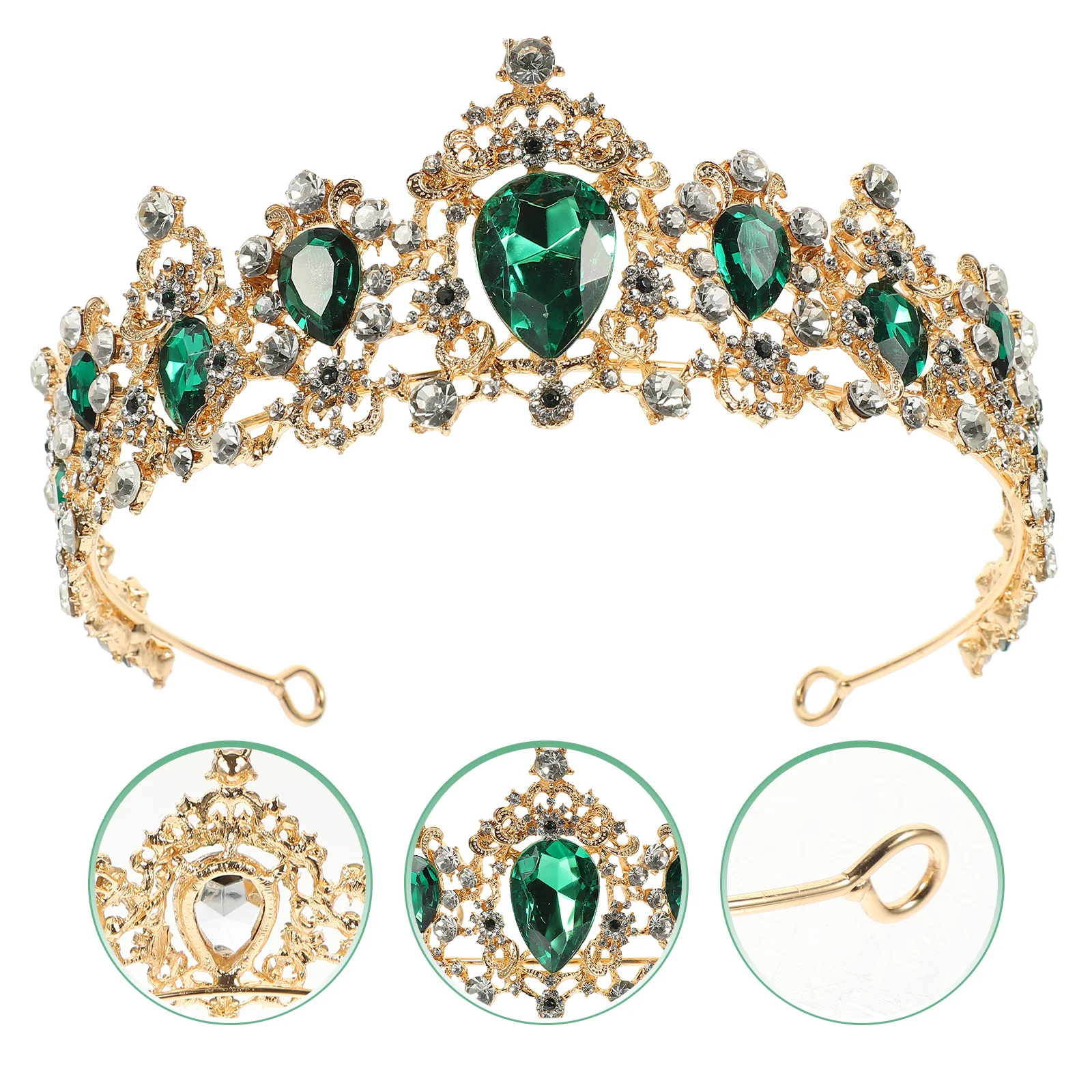 

Princess Crystal Silver Wedding Bridal Headpiece Elegant Party Accessory Hair Styling Tool Tiara