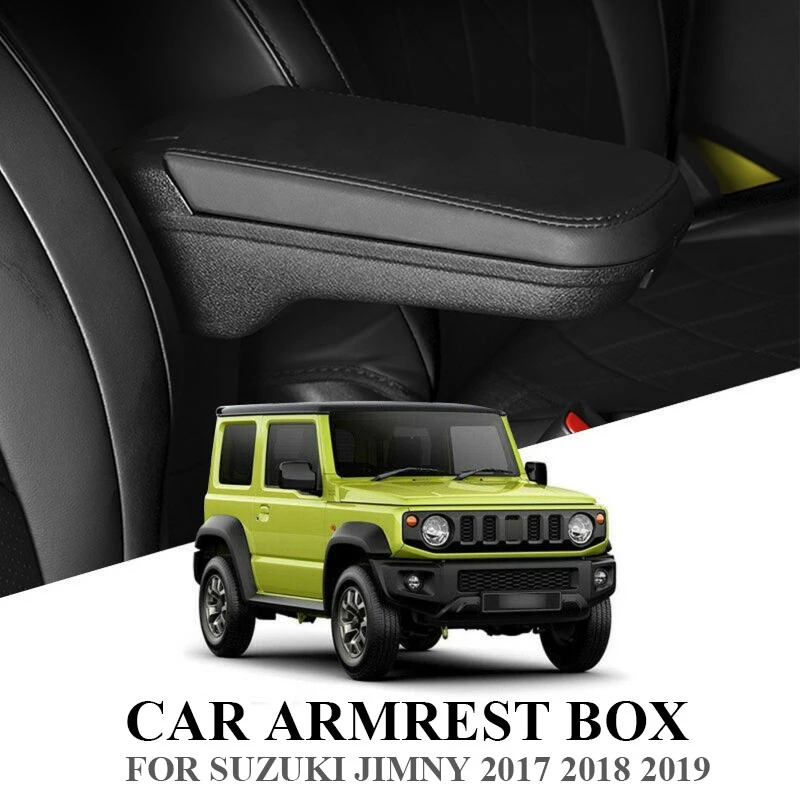 Car Storage Box, PU Leather Central Armrest Box For Suzuki Jimny JB64W JB74W 2017 2018 2019 Interior Accessories