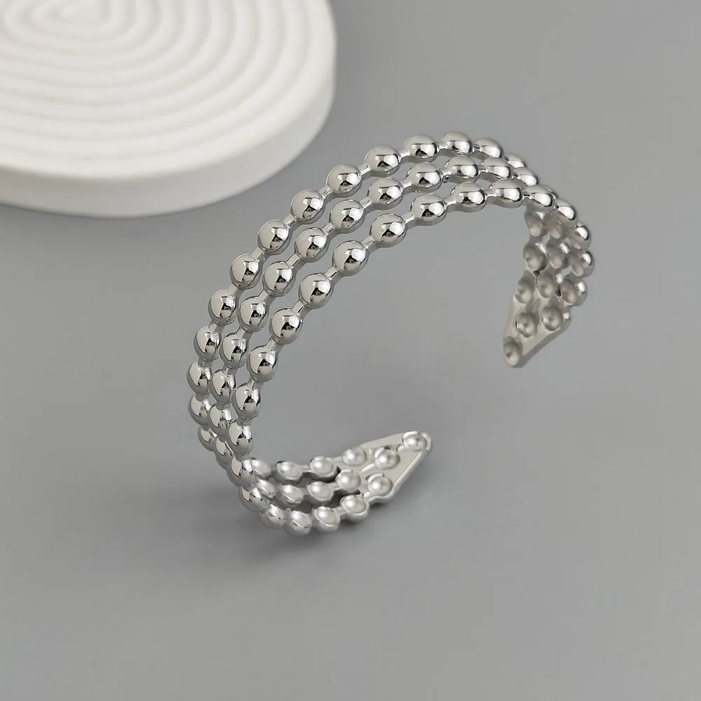 

Original heavy metal ball gold-plated stainless steel women's bracelet, waterproof and rust-free, couple bracelet