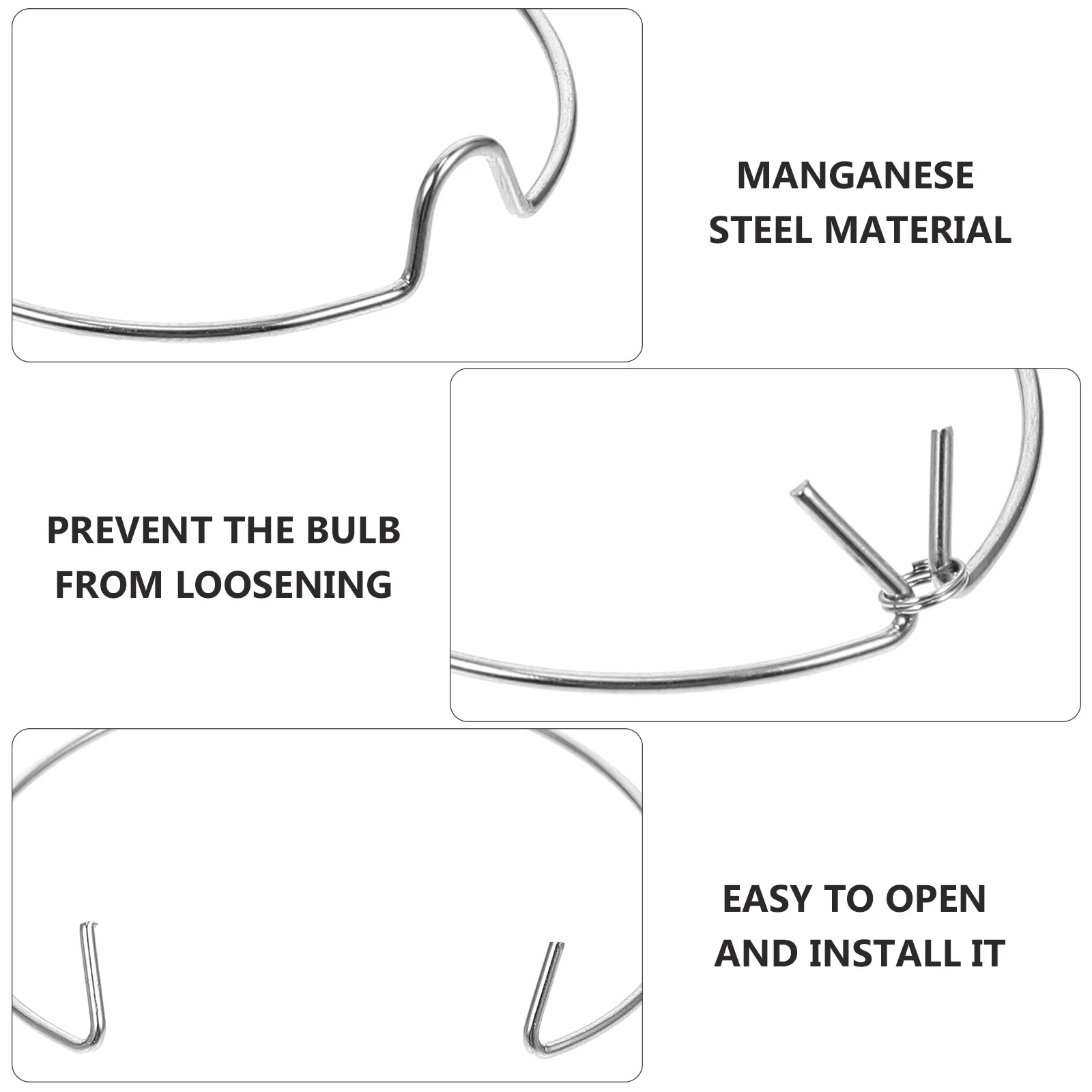 12 Stück Scheinwerfer-Downlight-Clips aus Manganstahl, Sicherungsfederverschlüsse für Mr16-Lampenbefestigung, Ersatz-Halogen