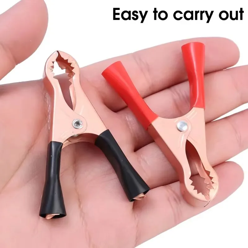 30A merah + hitam 70mm Mobil buaya karavan Van baterai uji Lead klip promosi Terbaik buaya klip konektor Plug Power