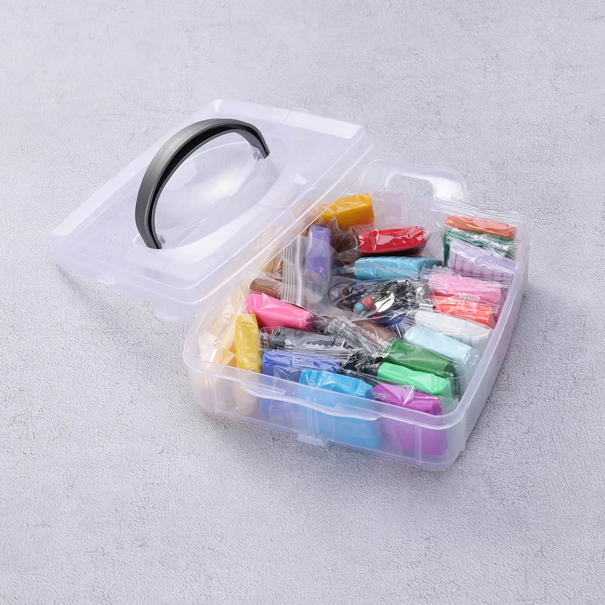 24 Color Oven Bake Polymer Clay Set Non Sticky Easy Shape Modeling Craft Kit for Kids Creative Learning