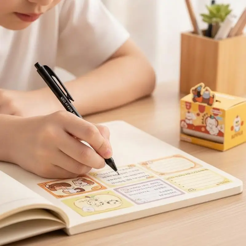 1Box High Quality Puppy/Kitten Sticky Notes Pull-out Full Adhesive Marking Notepad Memo Stickers Students