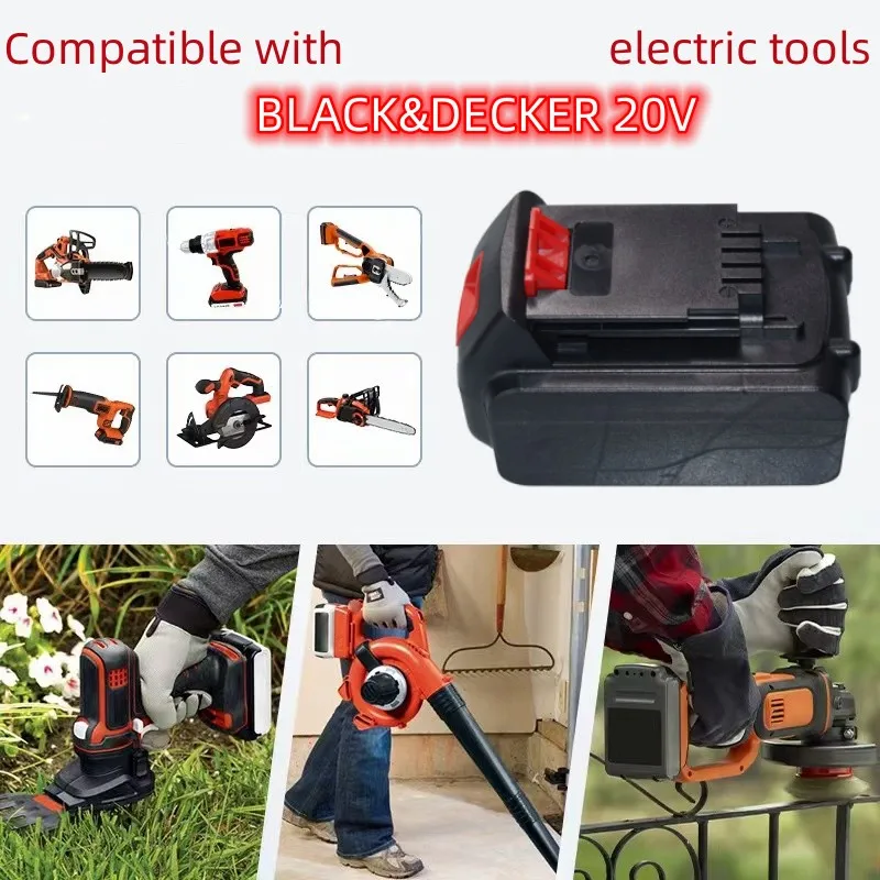 Литиевая батарея для Black Decker LBXR20, 20 в 8,0 Ач LBXR20 LB20 LBX20 LBXR2020 LB2X4020-OPE, аккумулятор для электроинструментов