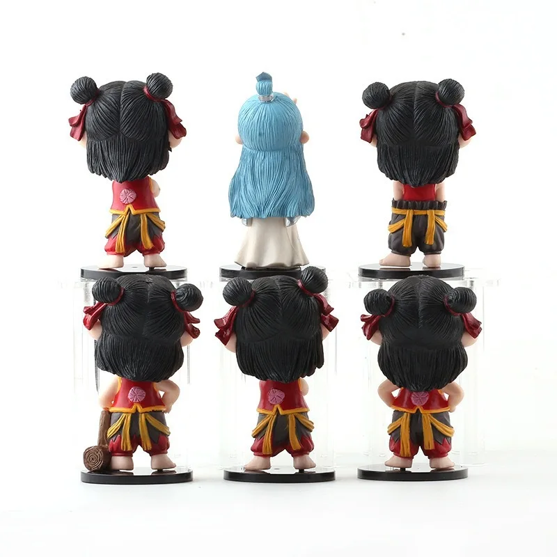 6PCS Ne Zha2 Figurki Anime Nezha Figurka akcji Aobing Figurka PVC Statuetka Ozdoba samochodowa Nezha Aobing Zabawka Prezent Zabawki dla dzieci