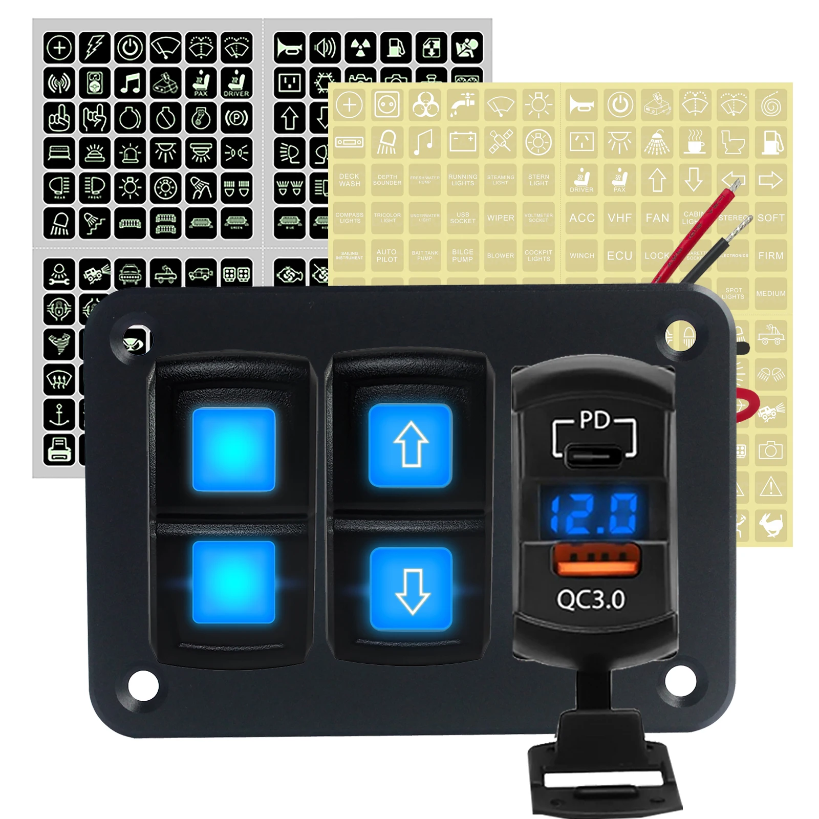 3Gang Marine Boat O…